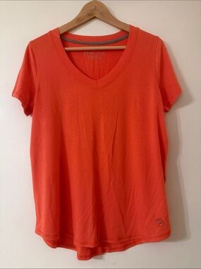 Free Fly Apparel Coral V-Neck Short Sleeve Tee